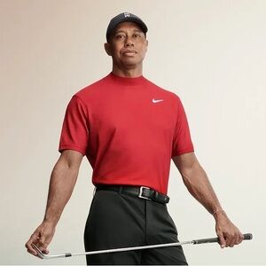 Tiger Woods Mock Neck Nike Golf Shirt